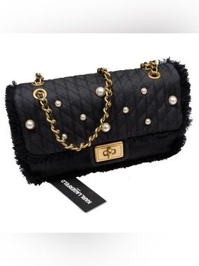 Karl Lagerfeld PARIS Black Pearl Agyness Bag NWT